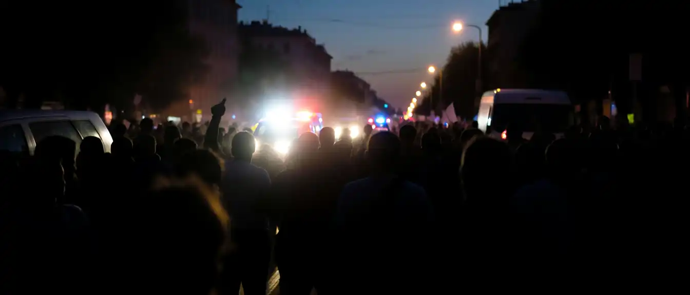 Одесский протест: темнота на улицах спровоцировала дорожный коллапс