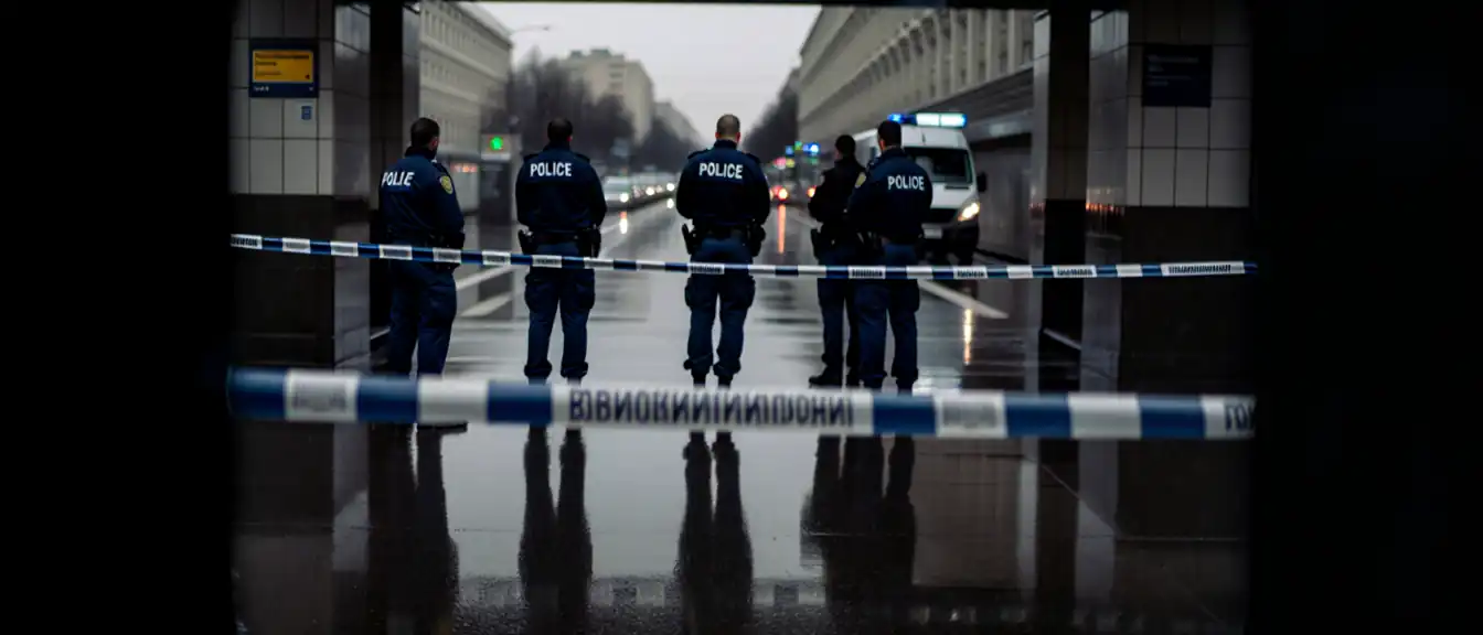 Оцепление на «Баррикадной»: доступ к станции метро ограничен из-за трагедии на Кудринской площади