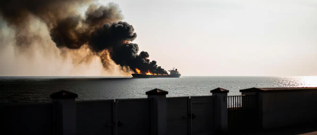 Из-за пожара на танкере в Черном море в Сириусе ограничат доступ к побережью