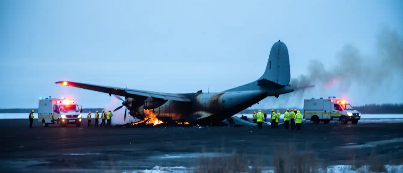 Огонь после удара: происшествие с Ан-3 в сахалинском селе Зональное