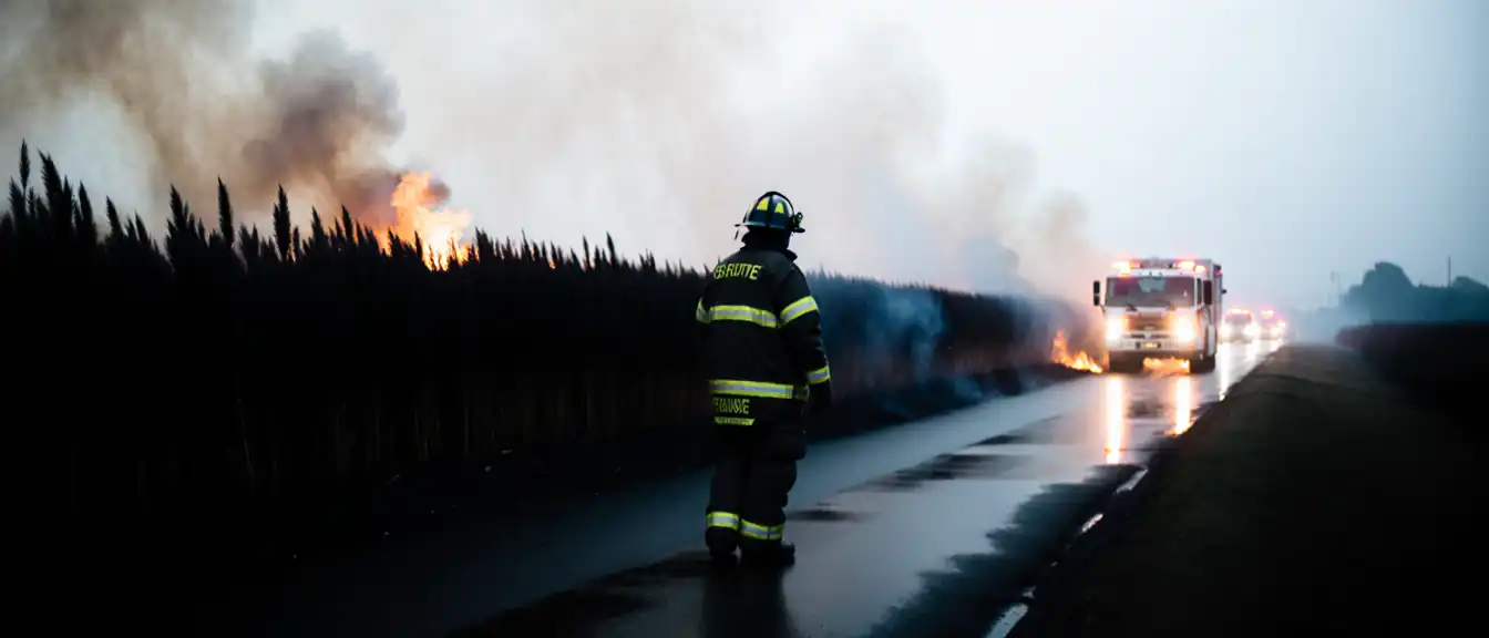 Опасный участок: из-за лесного пожара движение под Анапой парализовано
