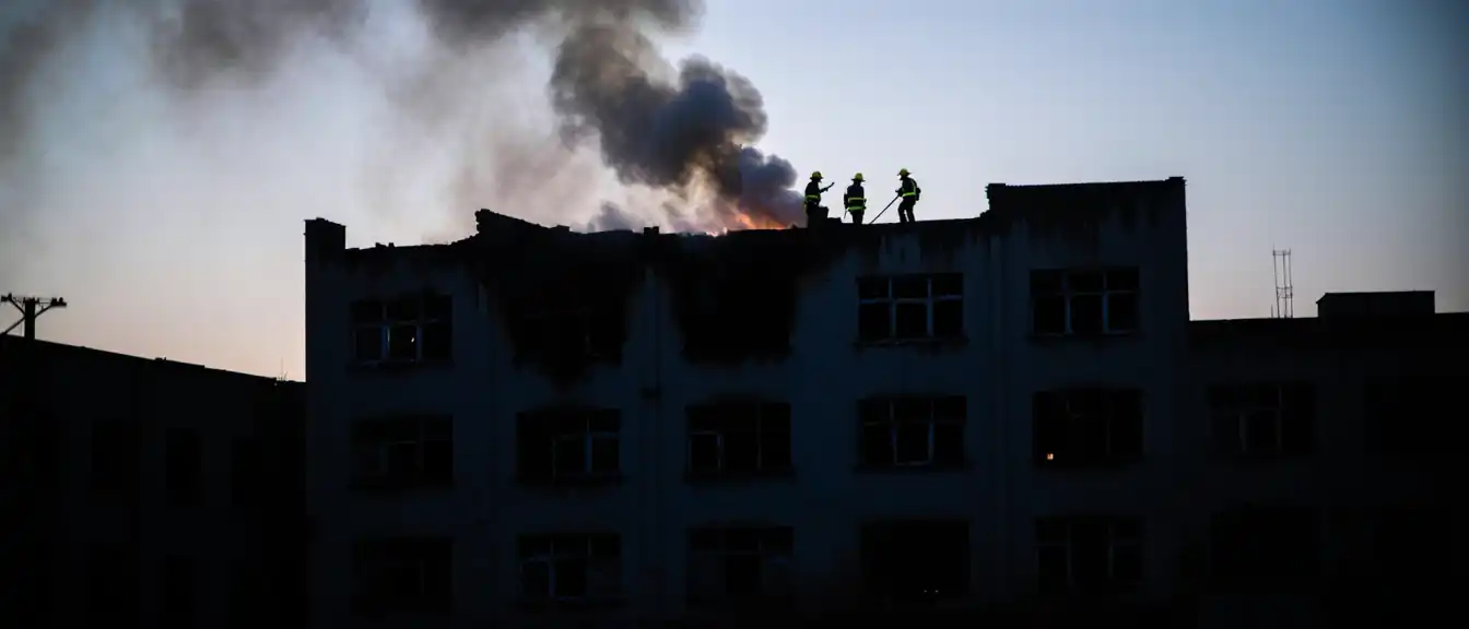 Спасатели ликвидировали возгорание в пустующем пятиэтажном здании бывшей фабрики игрушек в Алуште