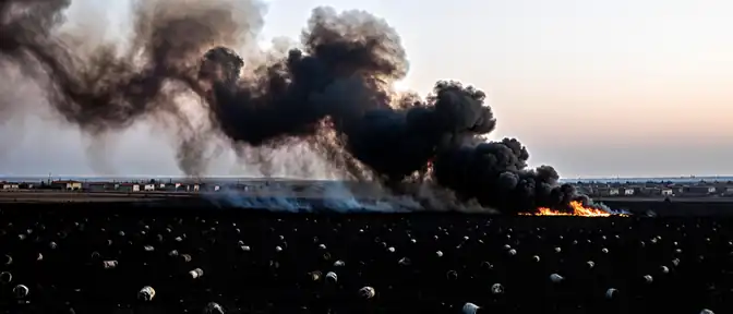 Огонь и мины: в Агдамском районе Карабаха уже вторые сутки не могут потушить масштабный пожар