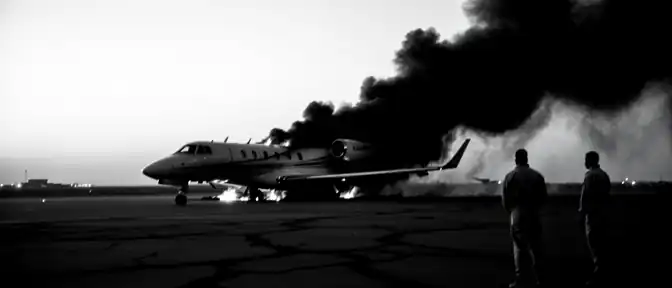 Чудом выжившие: в Ливии при посадке загорелся частный джет турецкого магната