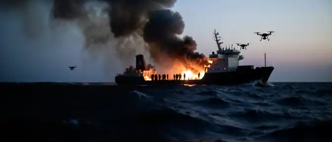 Огонь в Черном море: турецкое грузовое судно атаковано беспилотниками по пути в Новороссийск
