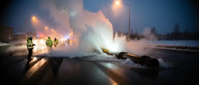 Масштабная авария на теплотрассе в Архангельске лишила отопления и водоснабжения сотню жилых домов