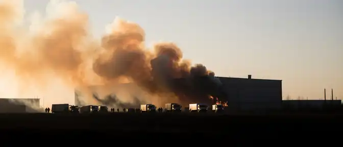 Масштабное возгорание в цехе под Пермью: под контролем спасателей находится огромная территория