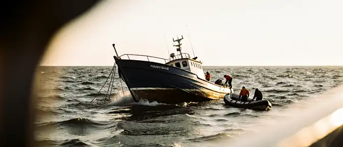 Поисковая операция в Каспийском море развернута после опрокидывания судна в районе поселка Сулак