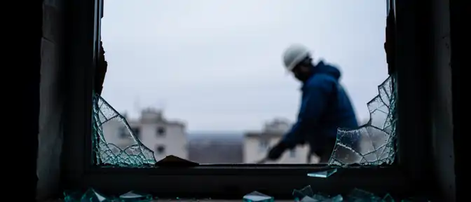 Повреждение окон в жилом доме Дмитриева в Курской области произошло в результате падения беспилотника