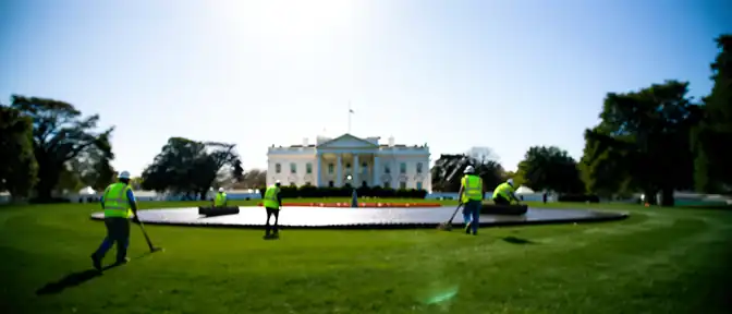 Реконструкция Белого дома: Дональд Трамп намерен выровнять ландшафт Южной лужайки