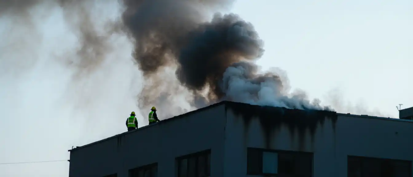 В Красноярском крае ликвидировали возгорание на крыше торгового центра в Назарово
